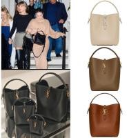 ราคา Ysl/Saint Laurent/Classic/LE 37/Ladies/Glossy/Cowhide/Metal Hook/Bucket Bag/กระเป๋าถือ/กระเป๋าสะพาย/แท้ 100% (29454560613)