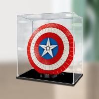 ราคา [กล่องแสดงโปร่งใส] กล่องแสดงอะคริลิคเหมาะสําหรับ เลโก้ 76262 กัปตันอเมริกาโล่รูปกล่องเก็บโปร่งใสป้องกันฝุ่นปก (42018670559)