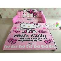 ราคา ที่นอนโซฟาหัวตุ๊กตามีหัวเตียงถอดซักได้ 3in1ลายคิตตี้ผ้านาโน พับนั่งเป็นโซฟากางออกเป็นเตียง มีซิปถอดซักได้ส่งฟรี (1687439391)