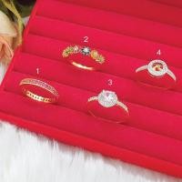 ราคา เหมือนจริง แหวนทองฝังพลอย นพเก้า ทับทิม เพชร เสริมโชค เสริมบารมี แหวนแฟชั่น เครื่องประดับ แหวนทองเหลืองแท้ ชุบทอง (25033602202)