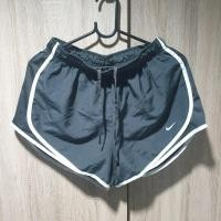 ราคา กางเกงวิ่งขาสั้นผ้าร่ม Nike รุ่นDri-Fit สีเทาขอบขาว ของแท้มือสอง (25596698886)