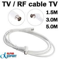 ราคา สายอากาศทีวี สายทีวีคอนโด TV RF Cable สีขาว ( 1.5 / 3 / 5 เมตร TV line Digital Television Cable ) นำสัญญาณได้ดี (6817366331)