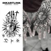 ราคา Inkartlink รอยสักวิเศษ กันน้ํา กึ่งถาวร ติดทนนาน ชั่วคราว สติ๊กเกอร์รอยสักปลอมมินิมอล รอยสักแดด รอยสักนามธรรม รอยสักปาร์ตี้ รอยสักศิลปะ 8ซม. 14ซม. (28154284138)
