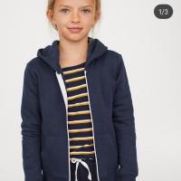 ราคา เสื้อแจ็คเก็ตผ้าวูล H&M JUNIOR HOODED - สีน้ําเงินเข้ม (42955825846)