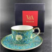 ราคา Nikko Nikko และ V&A Museum ถ้วยกาแฟกระดูกจีนร่วมแบรนด์และจานรองถ้วยชาวินเทจยุโรปกล่องของขวัญถ้วยชาดํา (28342429927)
