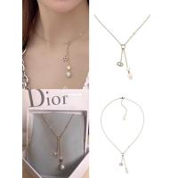 ราคา ของแท้ Dior สร้อยคอไข่มุกโซ่ไหปลาร้าสีทอง (26173336378)