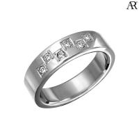 ราคา ANGELINO RUFOLO Ring ดีไซน์ Crystal Board แหวนผู้ชาย Stainless Steel 316L(สแตนเลสสตีล)คุณภาพเยี่ยม สีเงิน (6147444219)