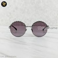 ราคา Chanel Round sunglasses metal & lambskin in dark silver มือสอง ก่อนสั่งซื้อทักแชทก่อนนะคะ (28211751918)