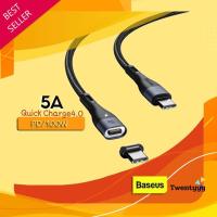 ราคา พร้อมส่ง ถูก/แท้ Baseus สายชาร์จแม่เหล็ก USB-C PD 100W QC3.0 สายถัก ชาร์จเร็ว Type-C to Type C มี E-Marker (3997583844)