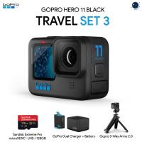 ราคา GoPro Hero 11 Black Travel Pack Set 3 (Sandisk Extreme Pro 128GB, Gopro 3-Way Army, แท่นชาร์จ และ แบตเตอรี่ GoPro) (12697532005)