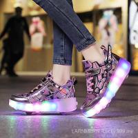 ราคา รองเท้ากีฬา รองเท้าสเก็ต แบบมีล้อลาก มีไฟ LED เรืองแสง แบบชาร์จไฟได้ สําหรับเด็ก และผู้ใหญ่ LAAU BKWA (24111107384)