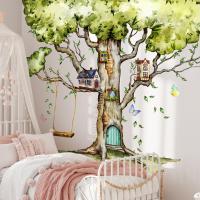 ราคา สติ๊กเกอร์ติดผนัง สติ๊กเกอร์ติดผนังขนาดใหญ่บ้านต้นไม้ใหญ่สติ๊กเกอร์ติดผนังห้องเด็กตกแต่งบ้านสติกเกอร์ติดผนังกาวในตัว (44259220010)
