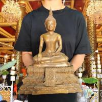 ราคา หลวงพ่อวัดไร่ขิง ปี 2500 เนื้อทองเหลืองผิวมันปู (กว้าง9นิ้ว สูง10นิ้ว)ท่านเป็นหนึ่งในหลวงพ่อ 5 พี่น้อง ผู้ใดบูชาจะมีแต่ค (20605479130)