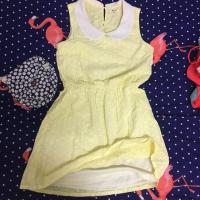 ราคา เดรสสีเหลือง ลายปักดอกเดซี่ (1090279552)