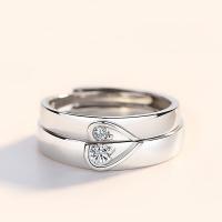 ราคา แหวนคู่รูปหัวใจ S925 เงินแท้ 2 ชิ้น แบบเปิดปรับขนาดได้ สำหรับคู่รัก ของขวัญวันวาเลนไทน์ (42964454262)