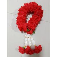 ราคา พวงมาลัยดอกดาวเรืองทรงกลม สีแดง 3ชาย สวยมากๆๆ ขนาด 29 ซม. มาลัยปลอม มาลัยประดิษฐ์ ไหว้พระ บูชา (28485154943)