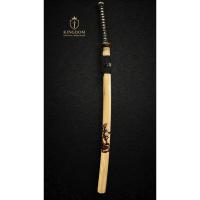 ราคา ดาบซามูไร คาตานะ เหล็ก T10 ฮามอนแท้ในใบดาบ เปิดคม #เช็ทซึบะทองเหลือง (28892003587)