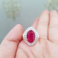 ราคา แหวนทับทิมพม่าล้อมเพชร (1098288100)