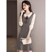 ราคา พร้อมส่ง✨แฟชั่นสไตล์เกาหลี คอปก POLO สไตล์ใหม่ บาง แขนยาว ลายสก็อต ไซส์ใหญ่ กระโปรงทรงเอ ใส่สบาย เรียบหรู (23253798404)