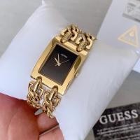 ราคา นาฬิกา GUESS Multi-Chain Bracelet Watch u1117l5 สายโซ่ สแตนเลสสีทอง หน้าปัดสีดำ ขนาด 36 มม. (41800847971)