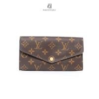 ราคา [ของแท้] LV SARAH WALLET LONG BROWN DAMIER CANVAS GHW MICROCHIP มีใบรับประกัน ตรวจสอบได้ทุกใบ ✅ (29890477397)
