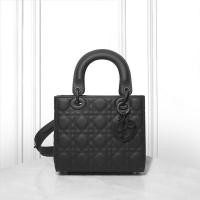 ราคา สินค้าแท้มือสอง กระเป๋า Dior Princess Diana กระเป๋าถือ กระเป๋าสะพายข้างผู้หญิง กระเป๋าหนังสีดำ (42651187832)