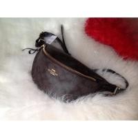 ราคา Coach กระเป๋าคาดเอวรุ่นฮิต สีหายากจ้า BELT BAG IN SIGNATURE CANVAS (COACH #F48740) BROWN/BLACK/IMITATION GOLD ของแท้ (2305613495)
