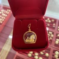 ราคา จี้พระพิฆเนศวร (สำหรับสร้อย 2สลึง) พระแท้ เลี่ยมทองคำแท้90% (มีใบรับประกันทอง) (11397844595)