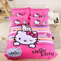 ราคา ชุดผ้าปูที่นอน (ไม่มีผ้านวม) ลายคิตตี้ สีรุ้ง Kitty ขนาด 6 ฟุต เกรดพรีเมียม (861861726)