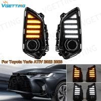 ราคา รถกันชนหน้า LED ไฟวิ่งกลางวัน DRL สําหรับ Toyota Yaris Ativ Vios 2022 2023 ไฟหน้าไฟเลี้ยวไฟตัดหมอกสีเหลืองสีขาว (27627437330)