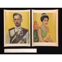 ราคา ภาพพิมพ์เก่า ในหลวงรัชกาลที่ 9 และพระราชินี (10541537721)