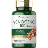 ราคา Carlyle Pycnogenol 100มก | 30 แคปซูล | สารสกัดจากเปลือกสน Maritime ฝรั่งเศส | ปินัส พินสเตอร์ | เมล็ดธัญพืชปลอดกลูเตน (40269410376)