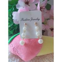 ราคา ต่างหูมุก แบบยาว แบบระย้า พร้อมส่งจากไทย (13679505148)