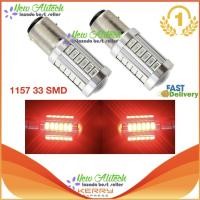 ราคา New Alitech หลอดไฟท้ายรถยนต์ (หรี่+เบรค) แบบขั้วเขี้ยว LED 33 SMD 1157 Led สีแดง 18W 12 V 1คู่[1157-ตูด2ขั้ว] (14642028856)
