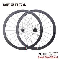 ราคา ล้อจักรยานเสือหมอบอลูมิเนียม แบบดิสก์เบรค วีเบรค MEROCA Road Bike Brake Wheels ขอบ 32mm 40mm (12811125749)