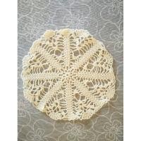 ราคา ดอยลี่รองพานสีครีม7นิ้ว/งานถักโครเชต์ไหมซัมเมอร์/งานพิธี/ผ้าปูโต๊ะ/ผ้ารองจานรองแก้ว (5954093260)