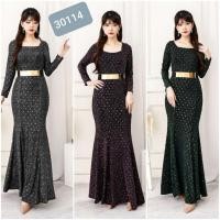 ราคา LONGDRESS-GLITTER-STRETCH+BELT-30114 (41104759725)