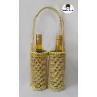 ราคา ชะลอม ที่ใส่ขวดน้ำผึ้งแบบคู่ ใส่ขวด 750ml เคลือบเงาอย่างดี ตะกร้าใส่ขวดเหล้า ตะกร้าไวน์ ตะกร้าใส่ขวด ตะกร้าใส่ขวดน้ำผึ้ง (27312915282)