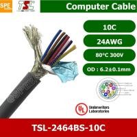 ราคา [ 1 เมตร ] TSL UL2464 10C สายคอมพิวเตอร์ 10คอร์ 0.2 mm2 300V 80C สายมัลติคอร์ TSL แบบชีลถัก มาตรฐานUL Braid Shield My... (9776491811)