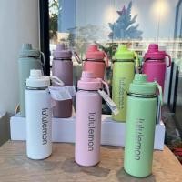ราคา ♞,♘Lululemon ฟื้นคืนชีพขวดน้ำกีฬาสแตนเลสฉนวนกันความร้อนถ้วยน้ำโยคะฟิตเนสขวดน้ำ 710ml water bottle s (27984193711)