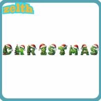 ราคา ZELTH จี้ตัวอักษรคริสต์มาส, 2D แบน Santa หมวก Xmas Tree แขวนเครื่องประดับ, DIY อะคริลิคตกแต่ง Party Navidad Decor (41272999948)