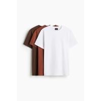 ราคา H&M(เอชแอนด์เอ็ม) ชุดเสื้อยืด Regular Fit 3 ตัว ผู้ชาย 945531_22 (40050081647)