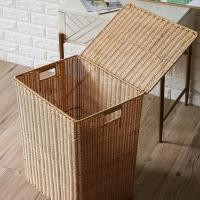 ราคา พร้อมฝาปิด ตะกร้าหวาย ตะกร้าผ้า 120L ความจุขนาดใหญ่ ตะกร้าหวายใส่ผ้าใบใหญ่ (42316848862)