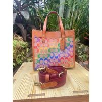 ราคา Coach Signature Tote in Rainbow 22 (มือ 2) งานช็อป (27675949061)