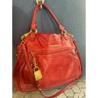ราคา มือสองแบรนด์แท้ หนังลายช้าง MIUMIU 2-way Leather Shoulder Bag Handbag red Auth (27322589746)
