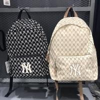 ราคา พร้อมส่ง⭐ ของแท้% MLB NY new collection กระเป๋าเป้สะพายหลังNY กระเป๋าเป้ สีดำ ครีม (14096563918)
