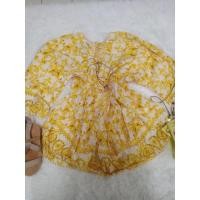 ราคา เดรสผ้าสปันจ์ สีเหลือง ใส่สบาย ไม่รัดตัว ลายversace (23515929632)