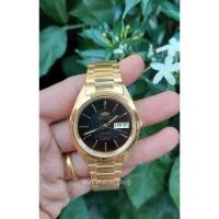 ราคา นาฬิกา Orient (โอเรียนท์) Automatic รุ่น ORAB00004B นาฬิกาผู้ชายสายแสตนเลสสีทอง หน้าปัดดำ -ของแท้ 100% รับประกันศูนย์ 1 ปีเต็ม (14822977760)