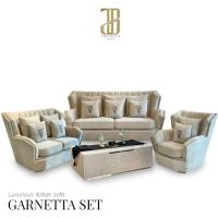 ราคา GARNETTA SET luxurious Italian leather sofa โซฟาลัคชัวรี่ เซ็ต3ชิ้น รุ่น การ์เนตต้า ขนาด3-2-1ที่นั่ง พร้อมโต๊ะกลาง (25132552032)