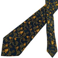 ราคา เนคไท Lanvin Silk Navy Floral Vine France เนคไทแบรนด์เนม ของแท้ (29692680152)